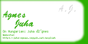 agnes juha business card